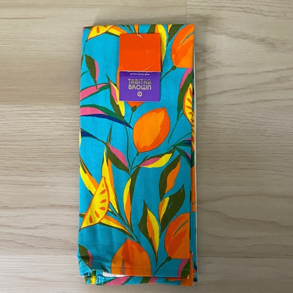 Target Tabitha Brown Vibrant Fruit and Blocked Striped Kitchen Hand towels - Picture 1 of 11